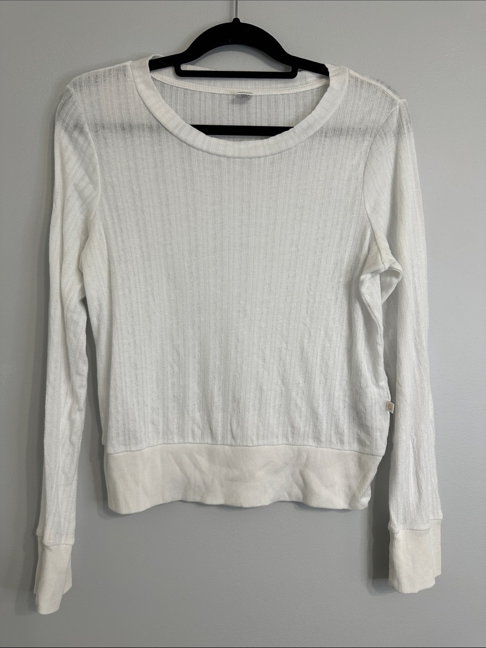 Old Navy White Long Sleeve Crew Tee